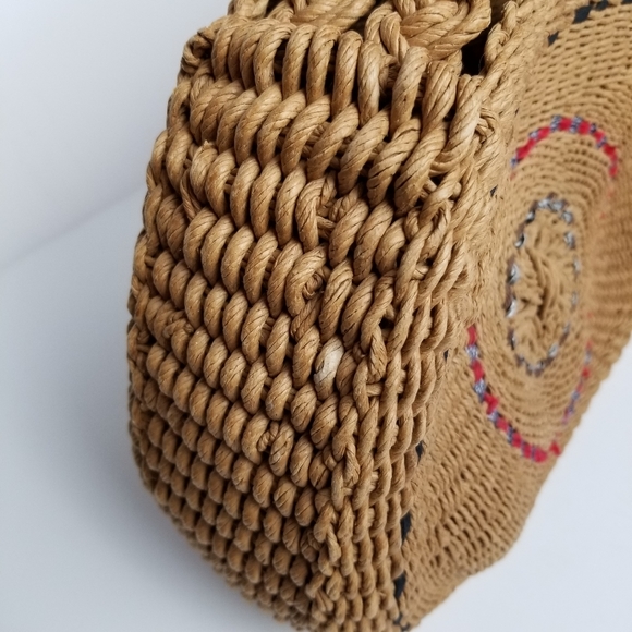 BOHEMIAN RAFFIA HANDMADE STYLE WOVEN HANDBAG - Picture 2 of 7